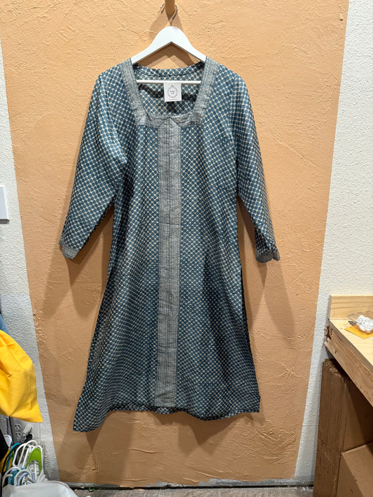 INDIA Teal Silk Kurta, M