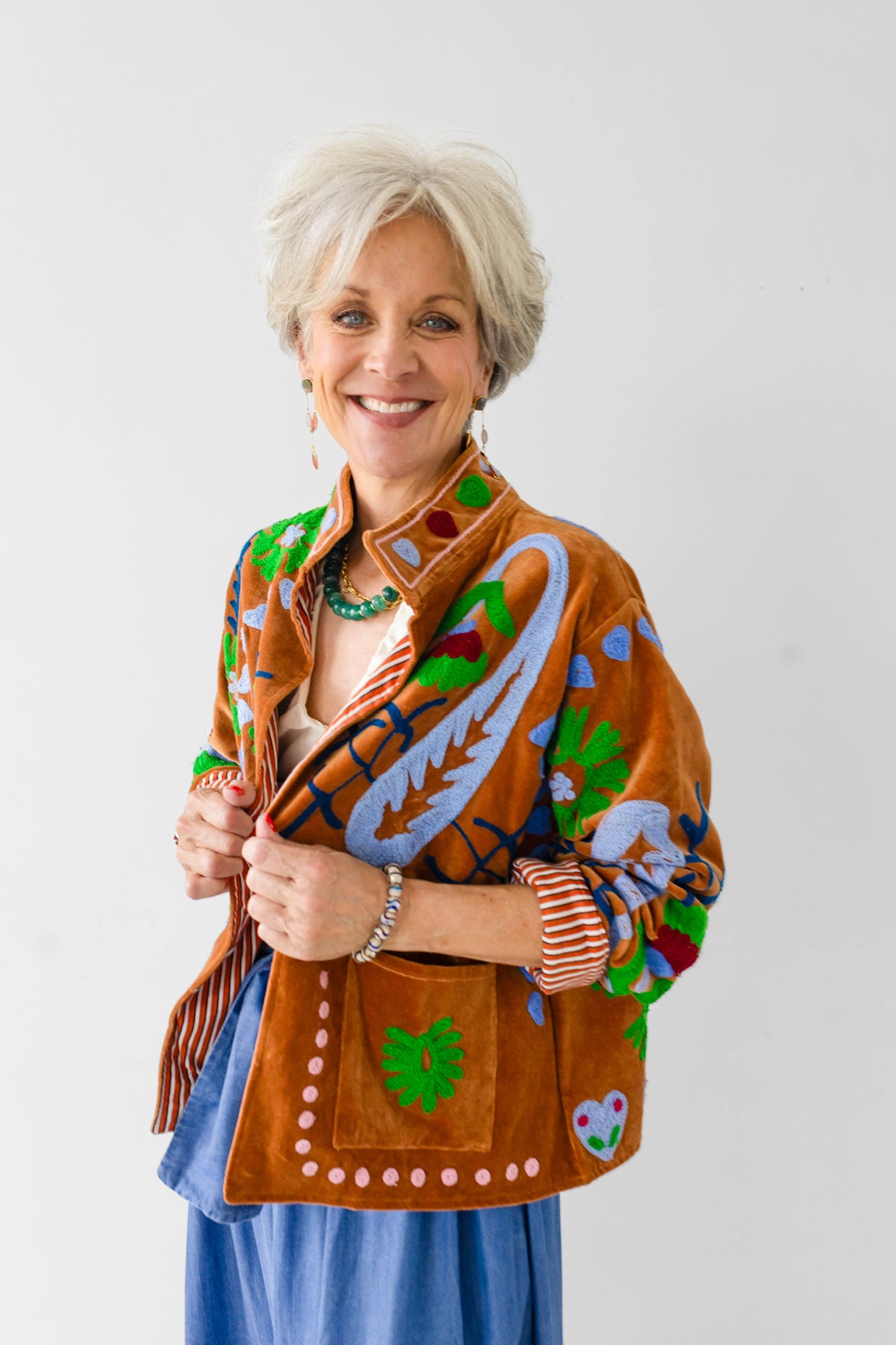 W&W Love Velvet Jacket Suzhani Cinnamon