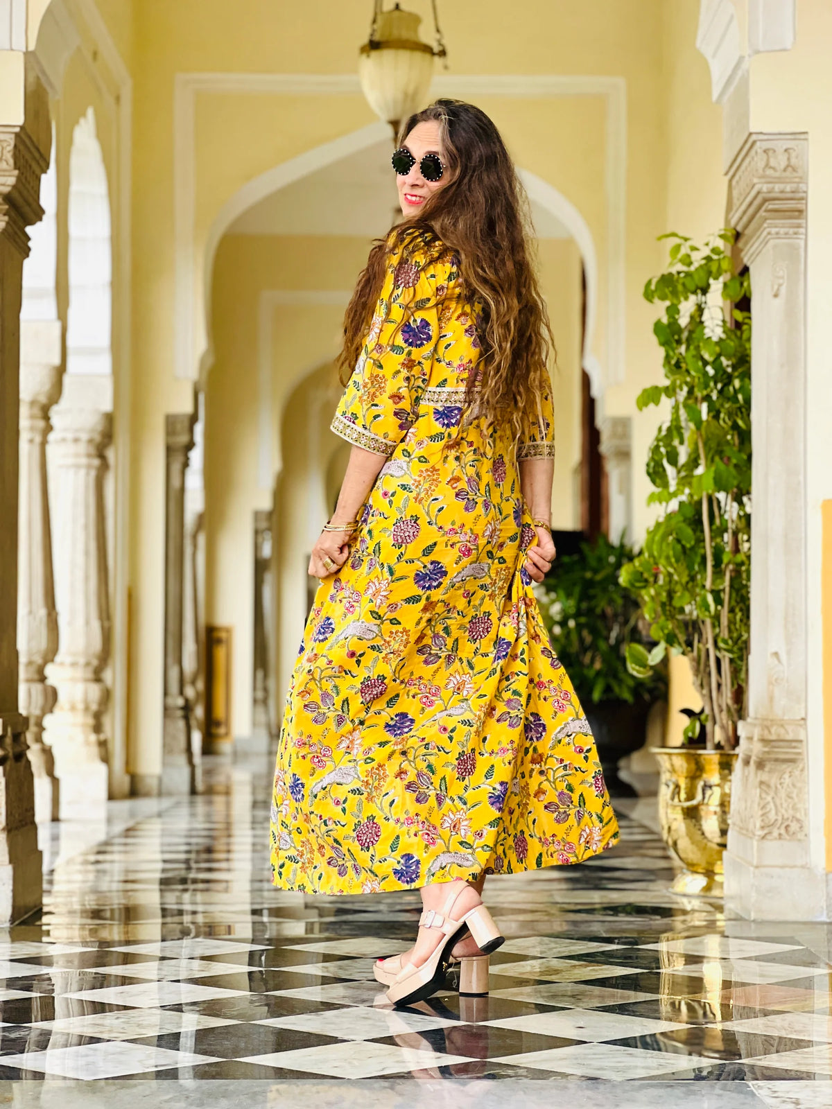 PAX PHILOMENA Alex Canary Maxi Impero Dress