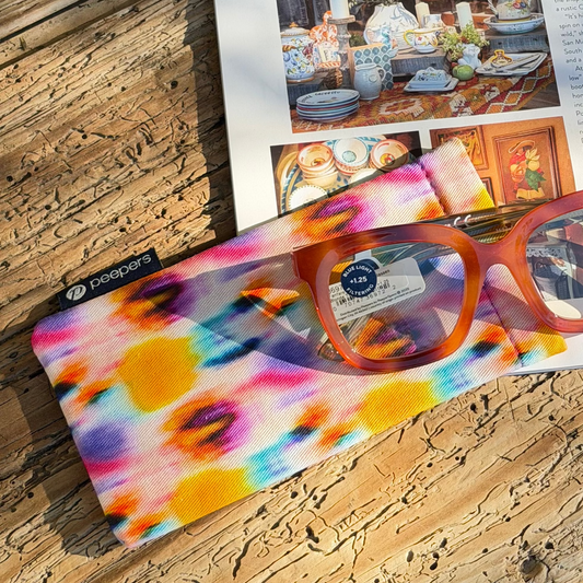 PEEPERS EYE GLASS CASE Bright IKAT