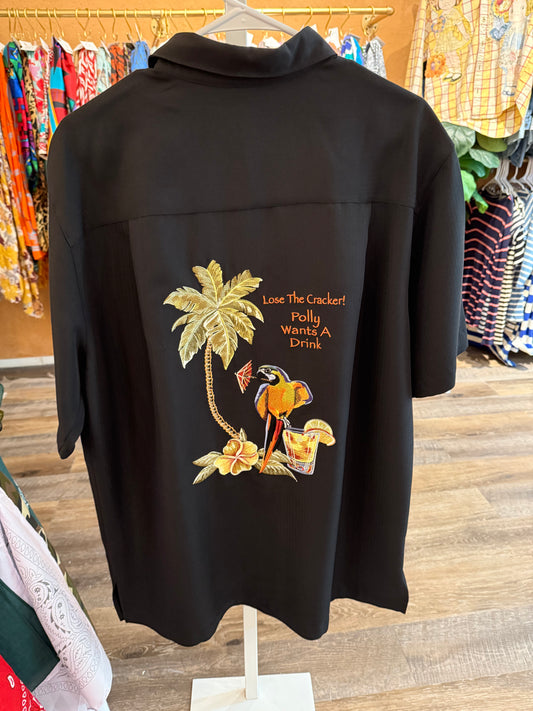 VINTAGE WEEKENDER	PARROT BLACK SHIRT