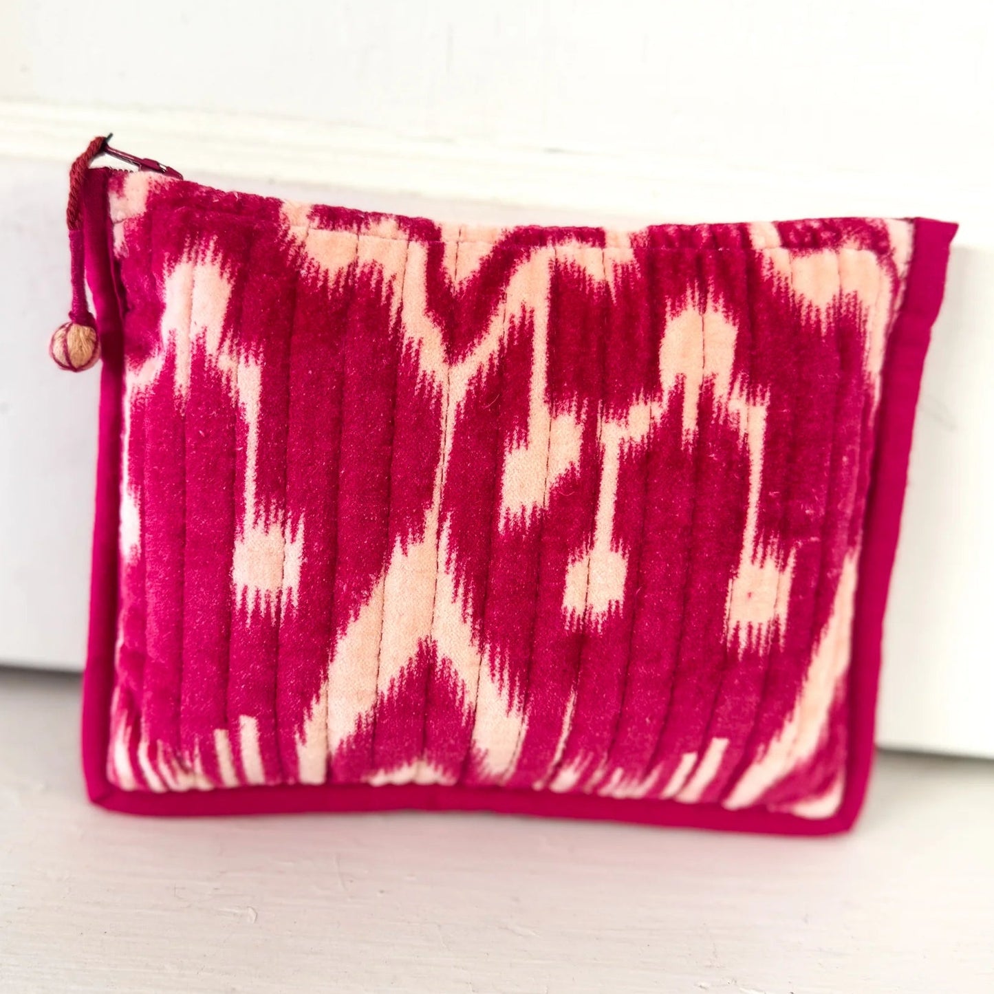 Velvet Makeup Zip Pouch, Asst. Colors!