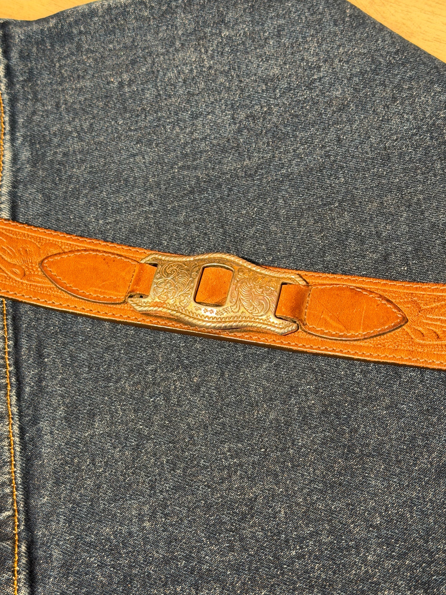 Vintage Leegin Western Leather Belt – Made in USA – Size 34