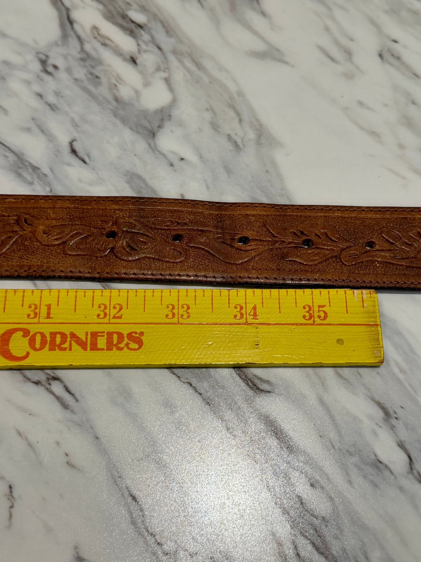 Vintage Leegin Western Leather Belt – Made in USA – Size 34