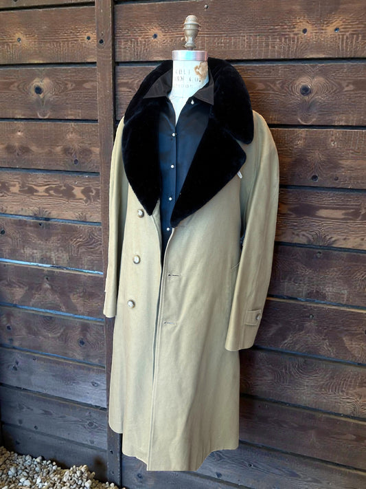 VINTAGE Christian Dior Monsieur Trenchcoat w/Fur Collar & Liner