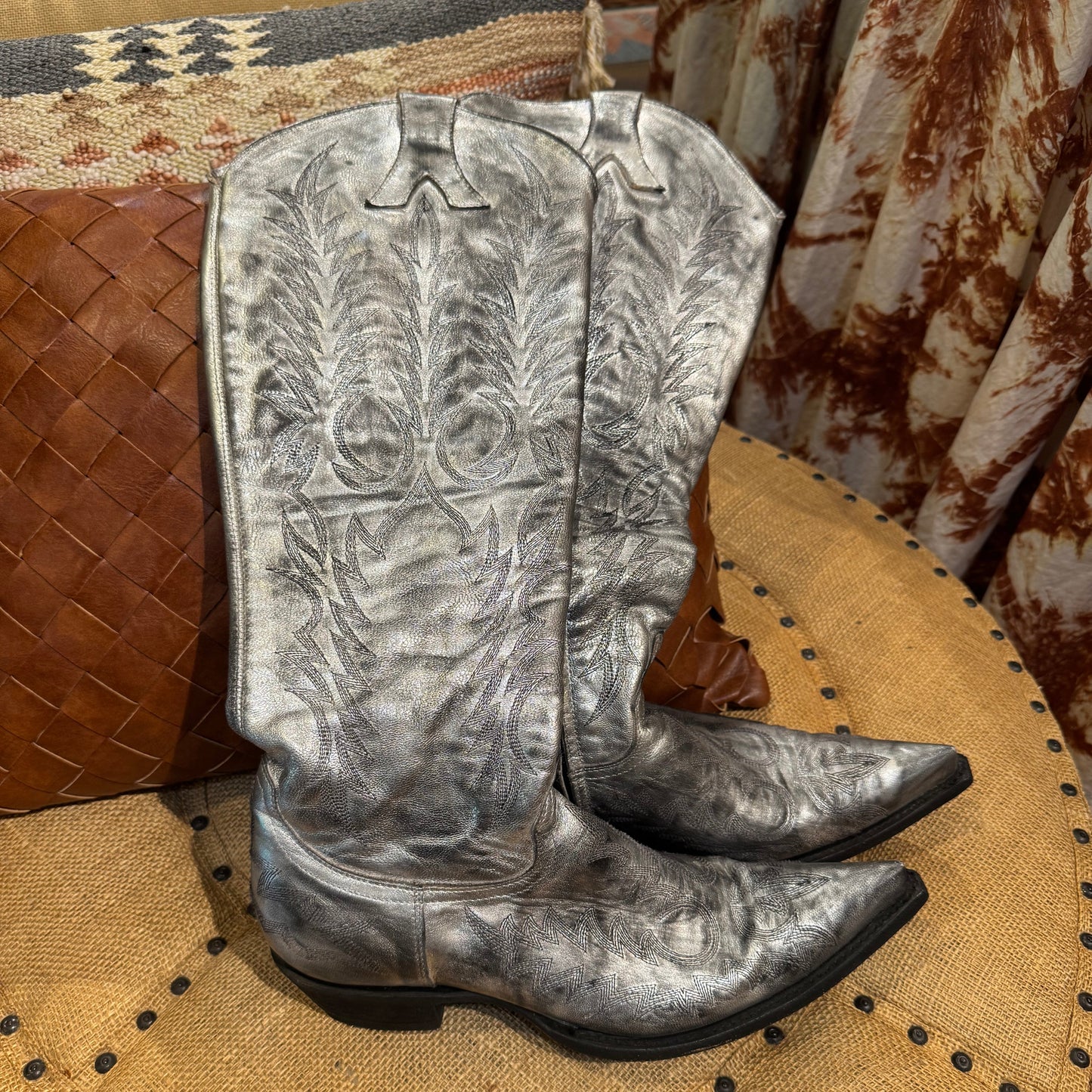 Boots OLD GRINGOS Silver HIGH, 9.5