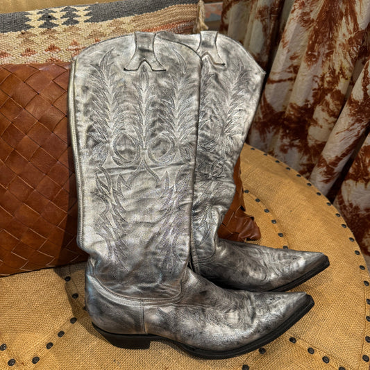 Boots OLD GRINGOS Silver HIGH, 9.5