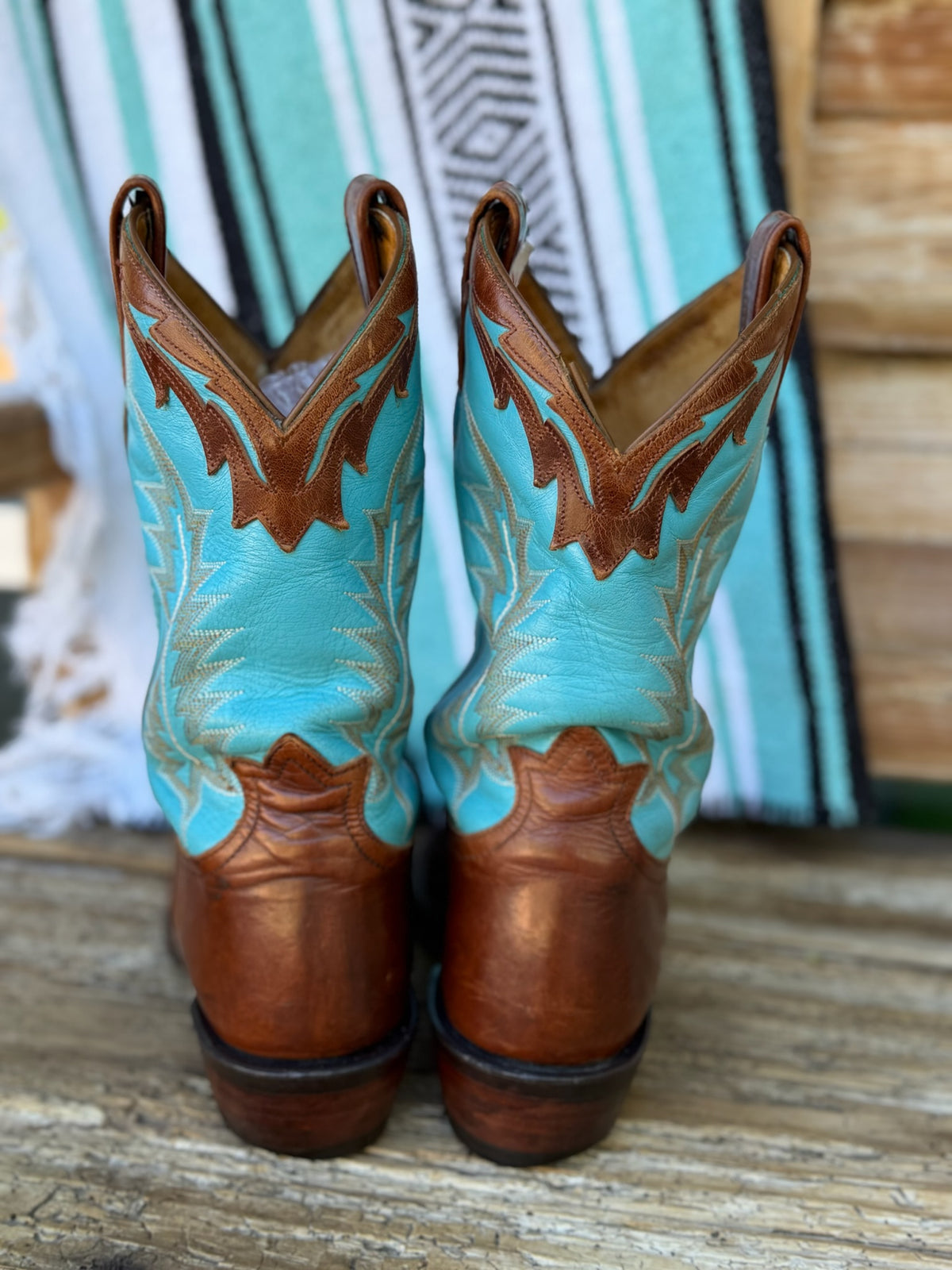 Tony Lama Men's Boots Brown/Turquoise