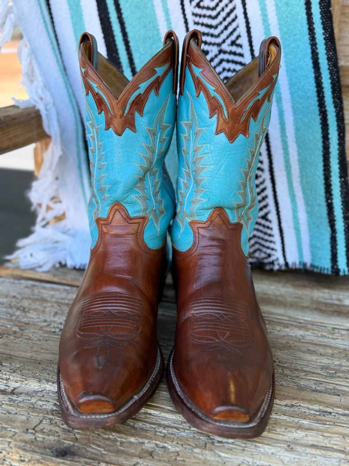 Tony Lama Men's Boots Brown/Turquoise