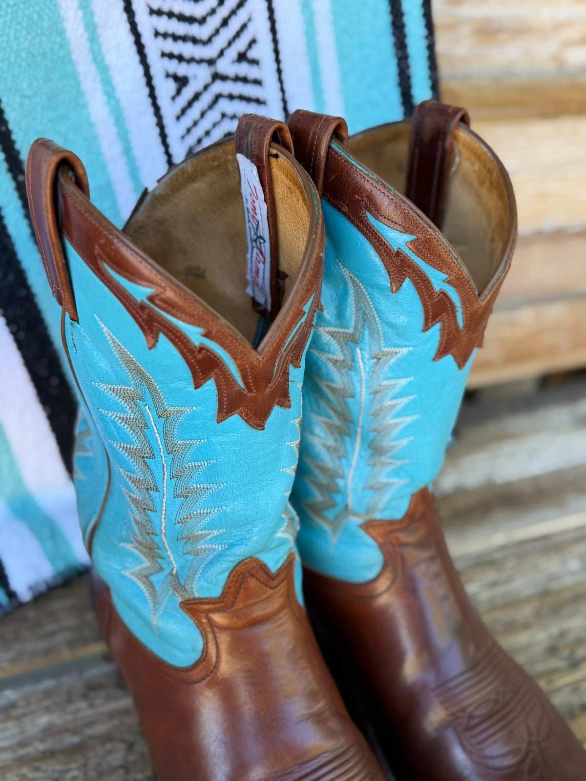 Tony Lama Men's Boots Brown/Turquoise