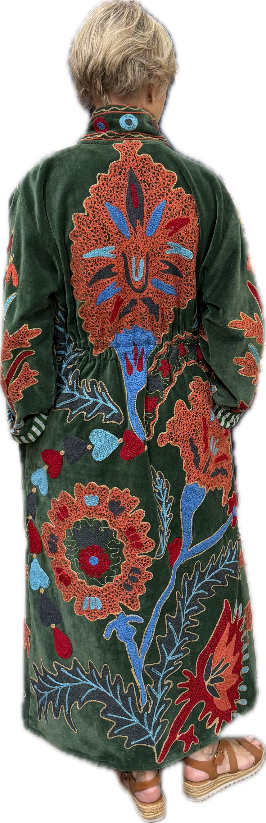 W&W Kalidescope Velvet Duster Suzhani