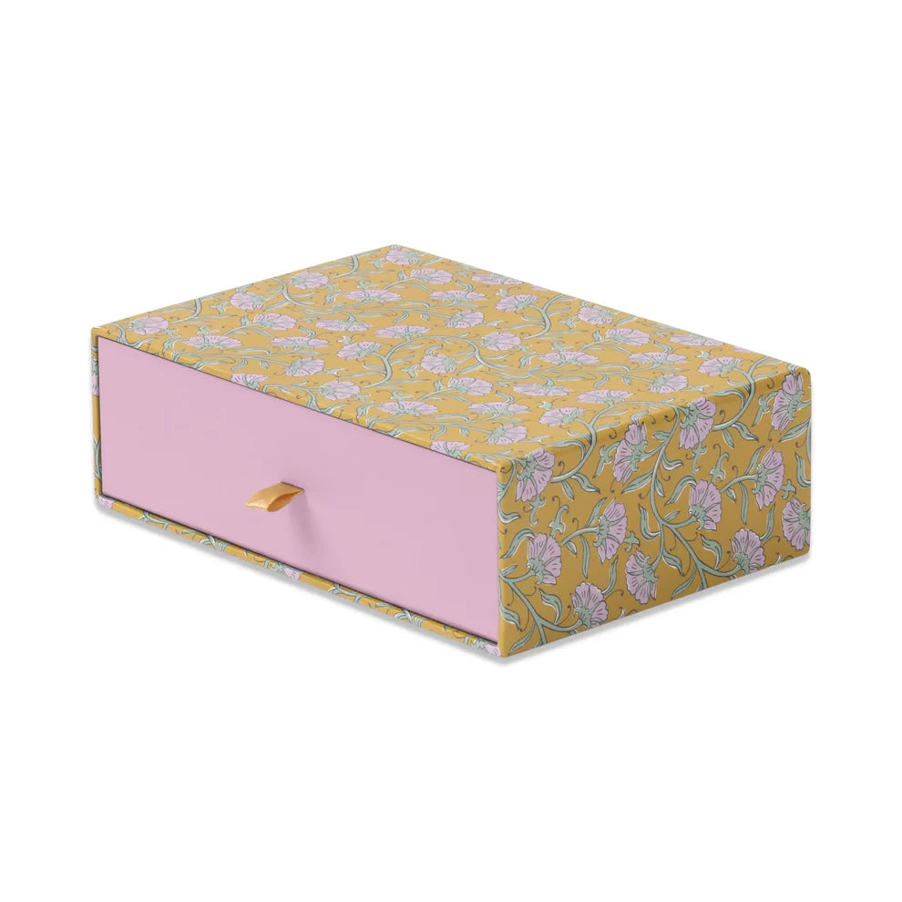Boxed Vintage Floral Notecard Set - 16 cards