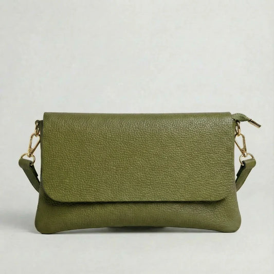 Crossbody PEBBLE BAG OLIVE