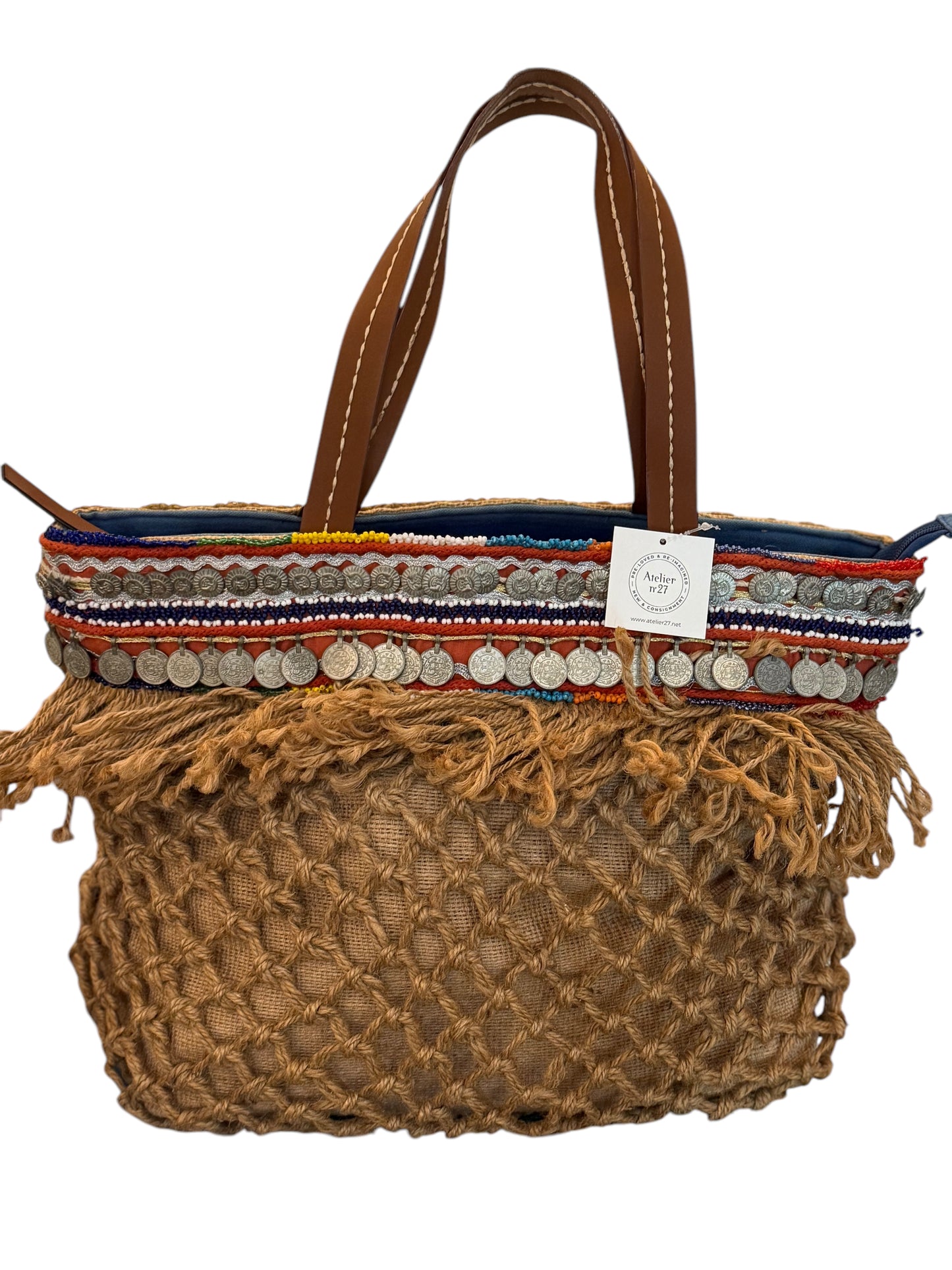 BOHO Jute & Coin Bag by STEVEN