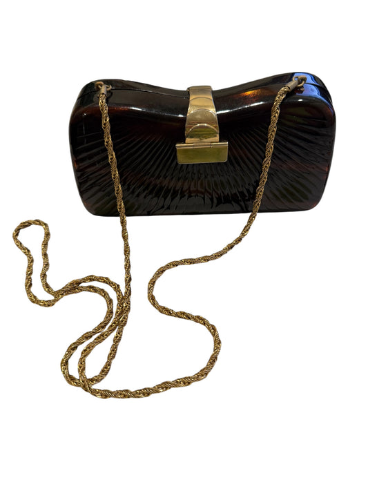 VINTAGE Tortoiseshell Clutch 1970's, Made in Italy!