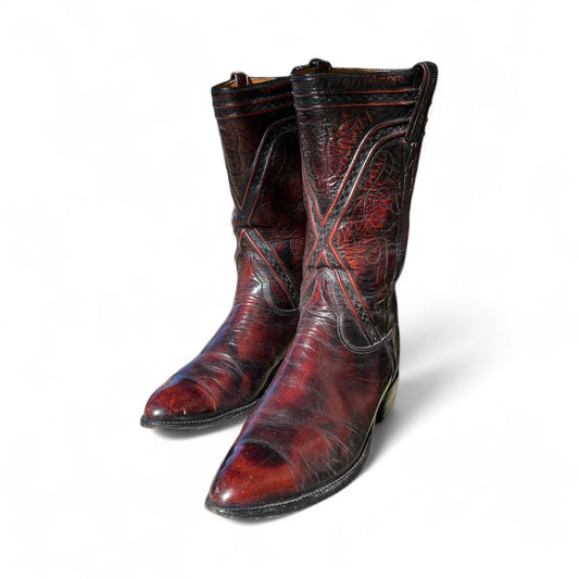Lucchese Western Boots, Men's Black Cherry, Size 11EE