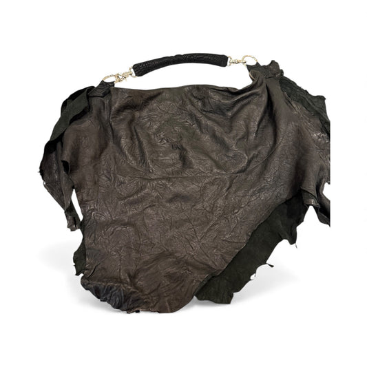 Black Bohemian Leather Bag by ALLISON BURNS