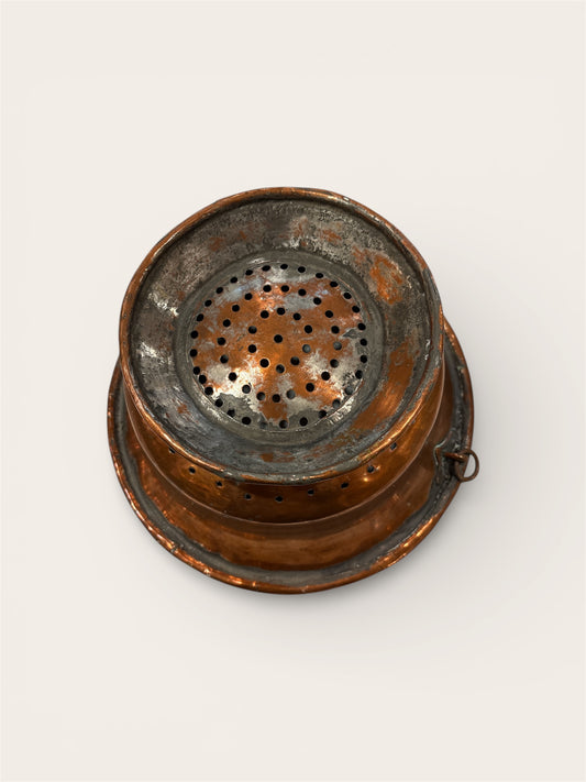 VINTAGE 1920s  COPPER STRAINER