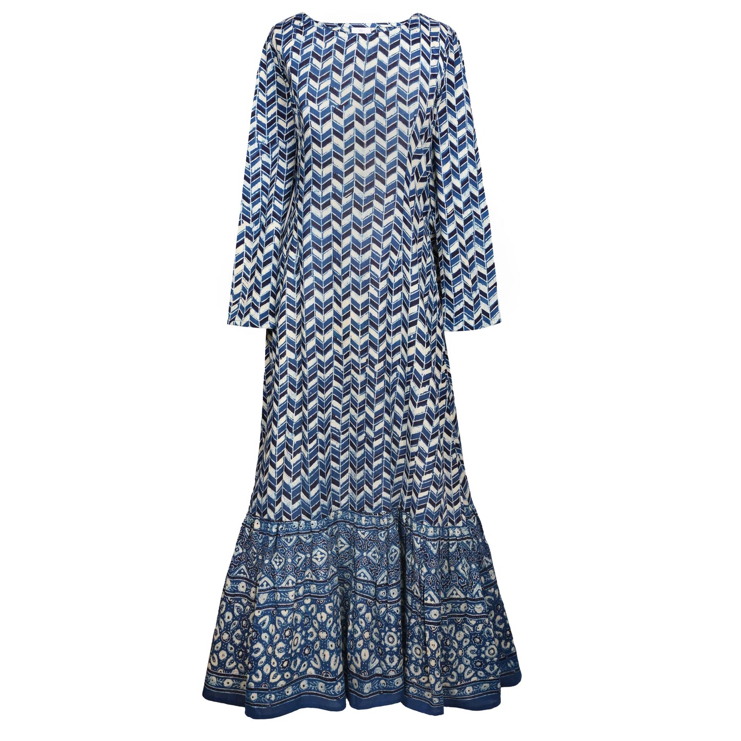 PAX PHILOMENA Prisma Indigo Mermaid Maxi Dress