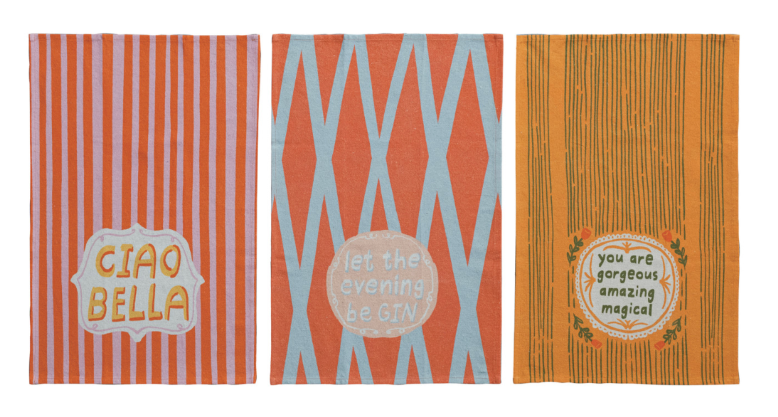 COTTON & LINEN TEA TOWELS, sold by the EACH
