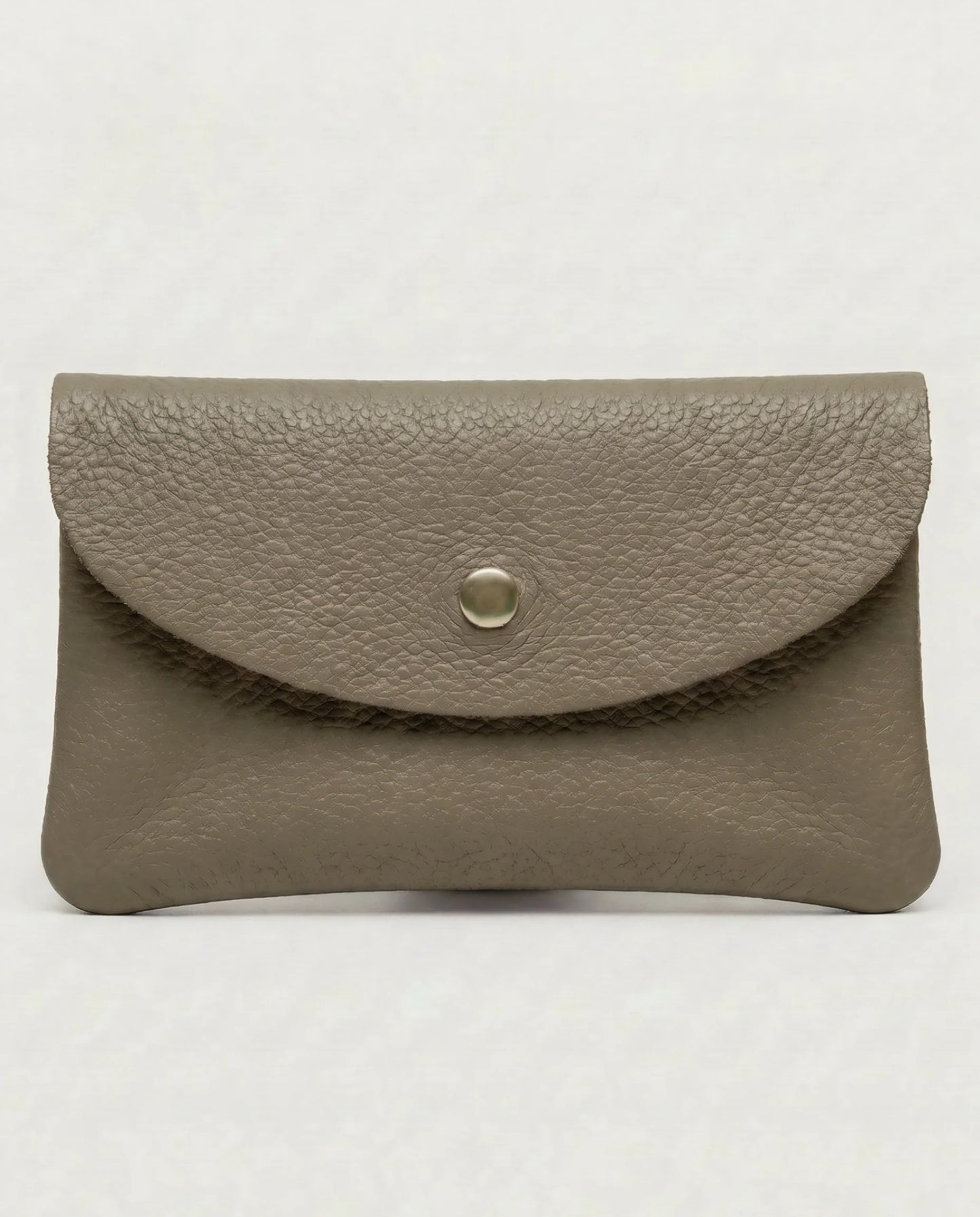Leather Small Wallet in OLIVE