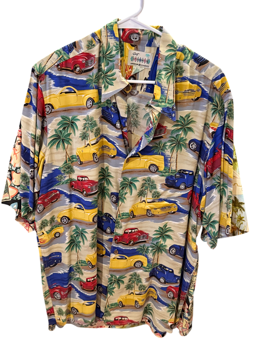 REYN SPOONER CHEVY Vintage TRUCK SHIRT, Rayon, Size L