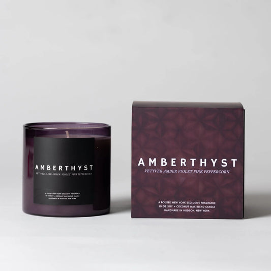 POURED AMBERTHYST CANDLE