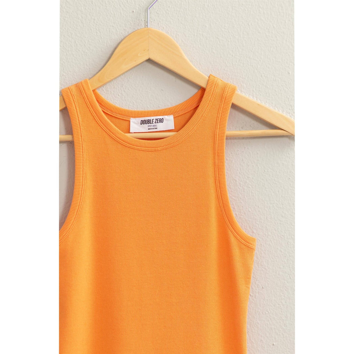 BAKED CLAY Ribbed Tank Top: BAKED CLAY