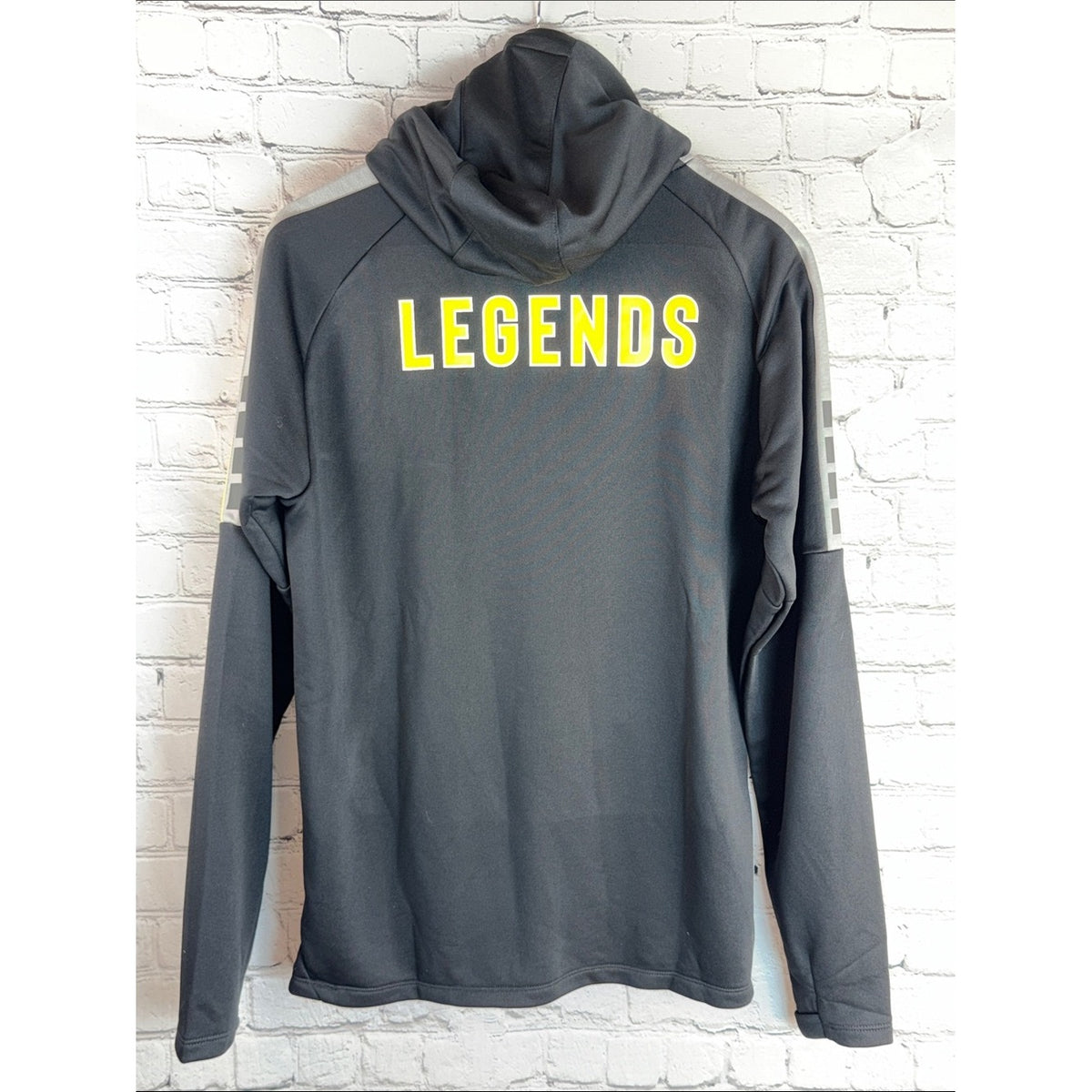 CAPELLI SPORT Legends Black Yellow Pullover Hoodie Athletic Sweatshirt NWOT