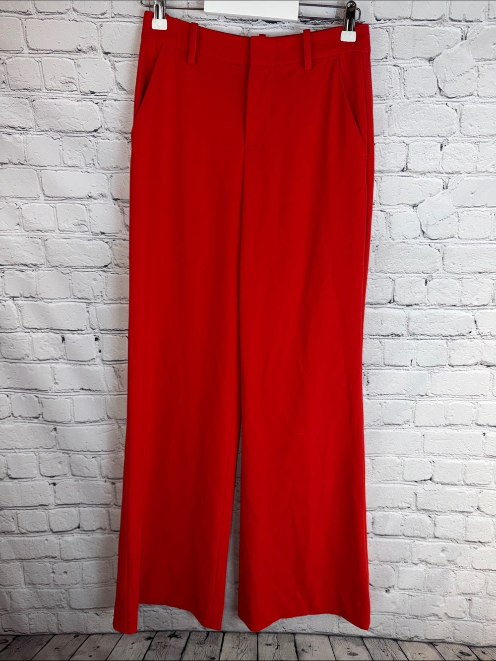 ALICE + OLIVIA Red High Waist Dress Pants Tailored Size 2