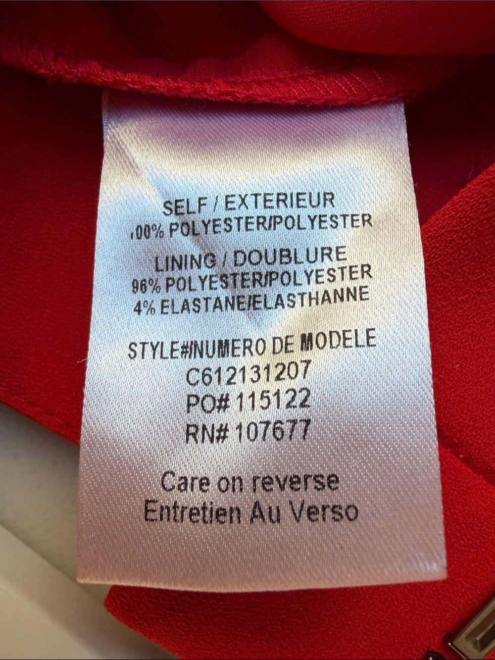 ALICE + OLIVIA Red High Waist Dress Pants Tailored Size 2