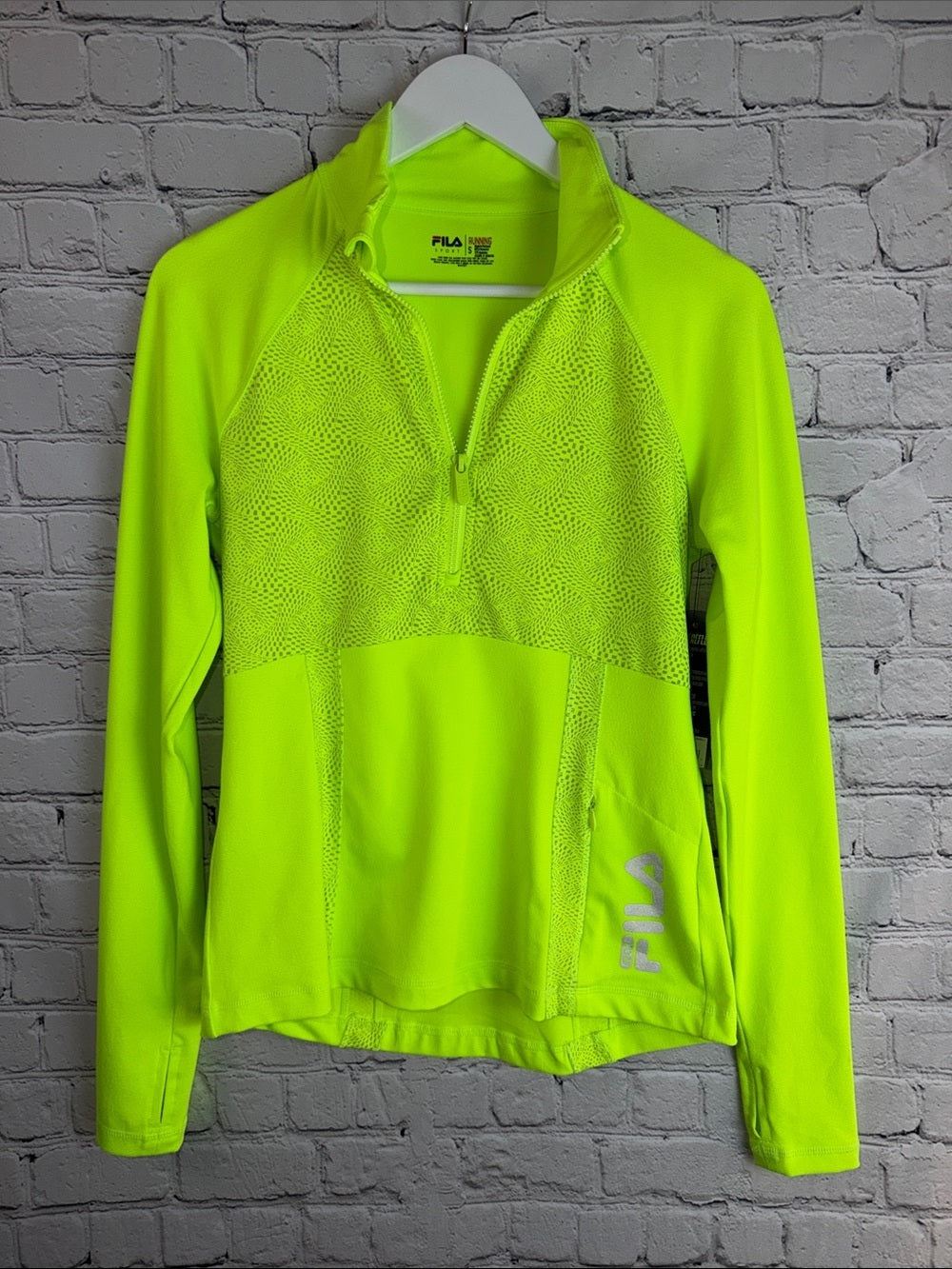 FILA Running Popover Jacket, neon green