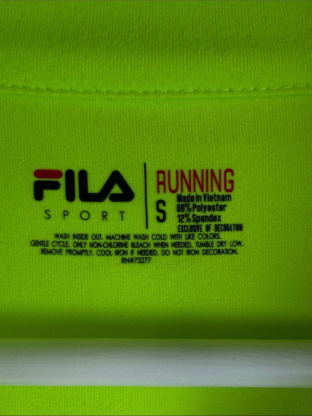 FILA Running Popover Jacket | Neon Green Reflective Half Zip | NWT | Size S