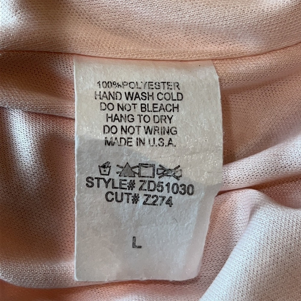 COACHELLA - ZOUK: Nightie Lingerie Soft Peach w/Crochet Neckline, Size L