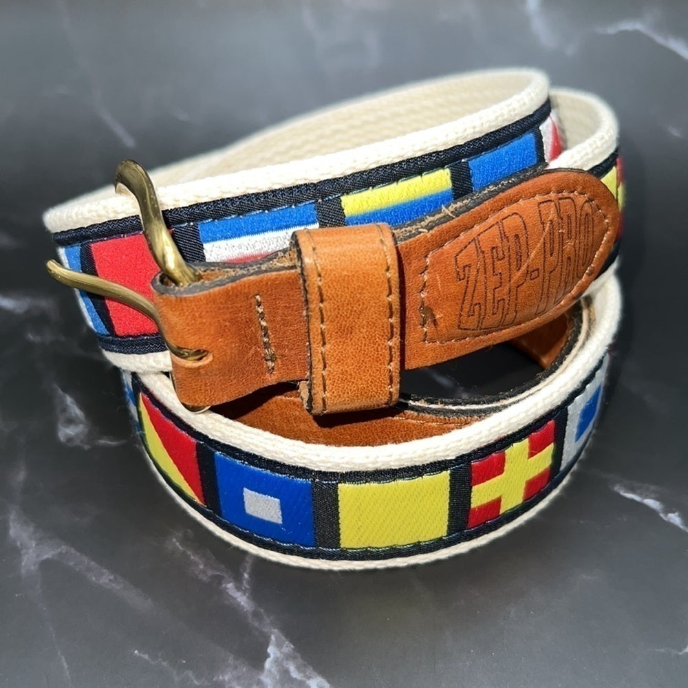 ZEP-PRO men's nautical flag belt
