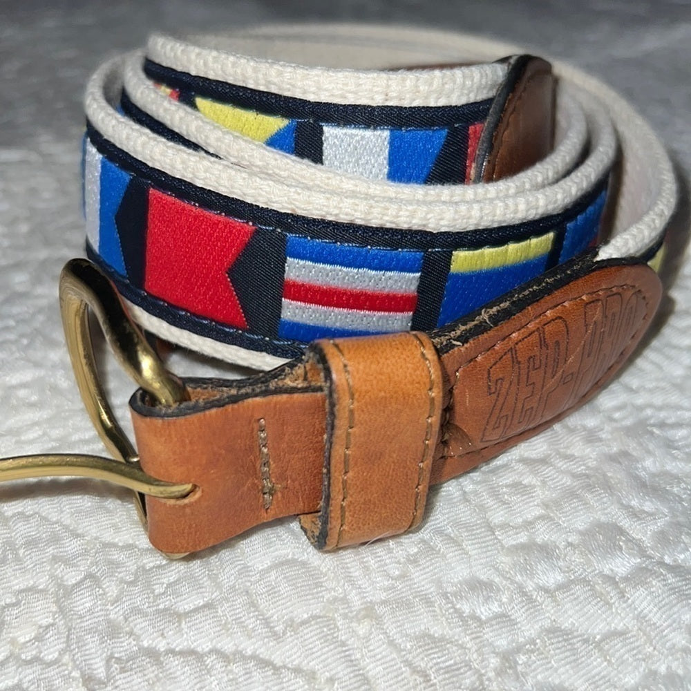 ZEP-PRO Men’s Nautical Flag Belt, Size 44