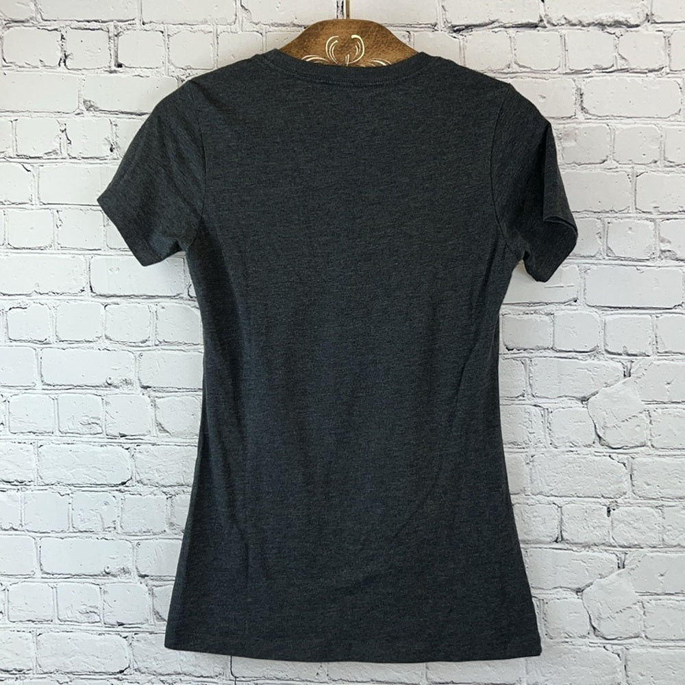 NASHVILLE Women’s T-Shirt in Dark Gray & Hot Pink, Perfect for POSHFEST, Size S