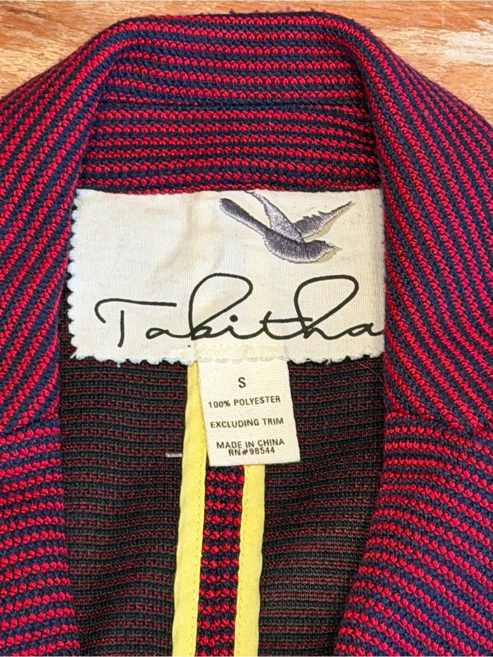 TABITHA Anthropologie Chandelier Peplum Striped Knit Blazer Jacket
