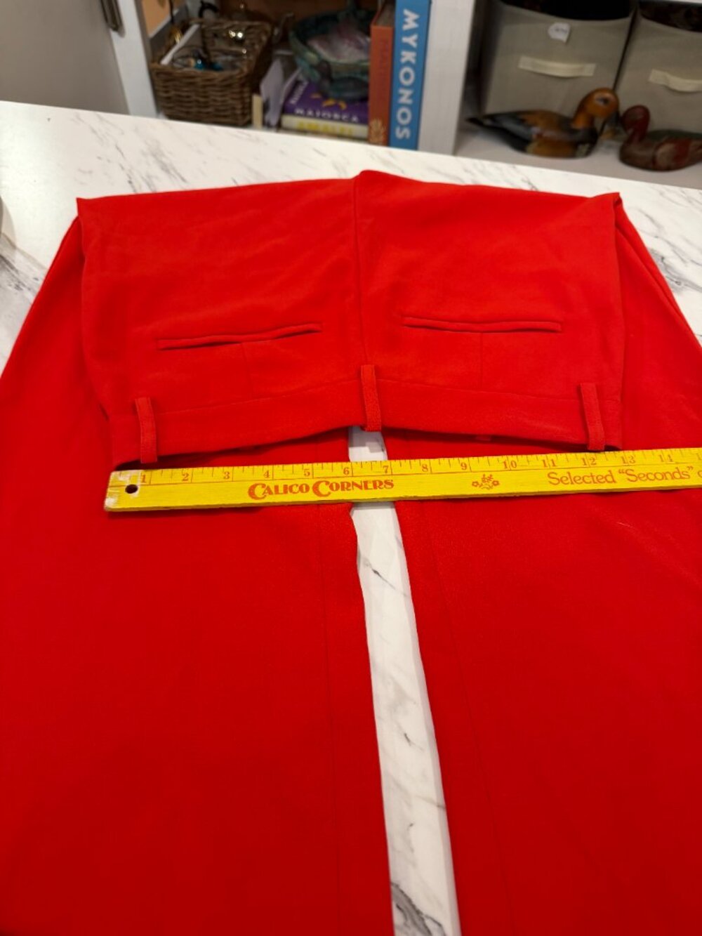 ALICE + OLIVIA Red High Waist Dress Pants Tailored Size 2