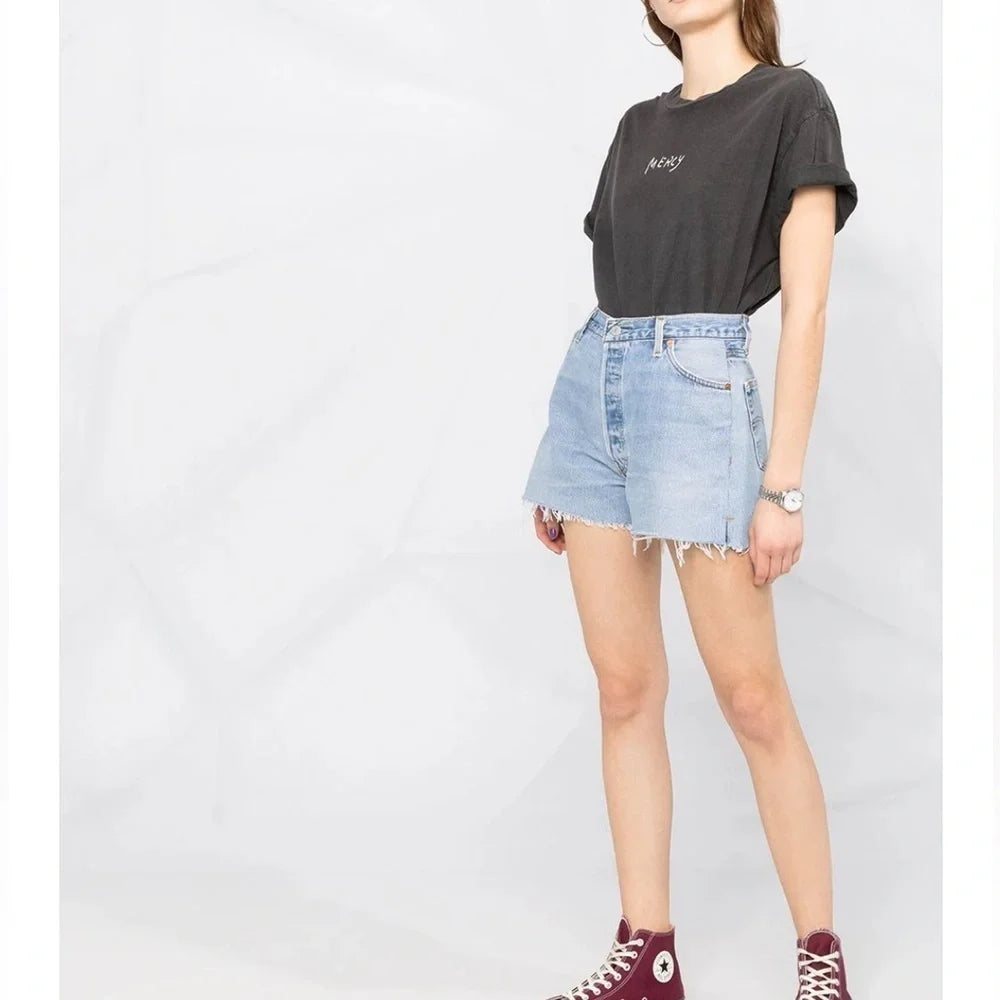 Re/Done Jean Shorts
