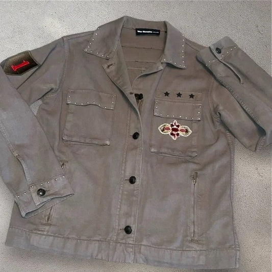 THE KOOPLES Parisian Military SWAT Jacket Linen Cotton Blend, SO SPECIAL