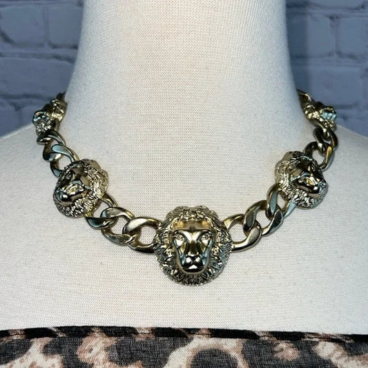 VINTAGE ANNE KLEIN Lions Head Necklace