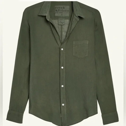 FRANK & EILEEN Army Green Long Sleeve, S