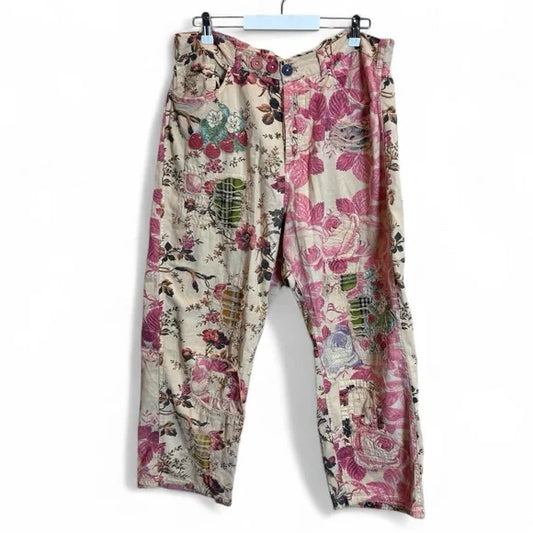 MAGNOLIA PEARL Floral Patchwork Pants Boho