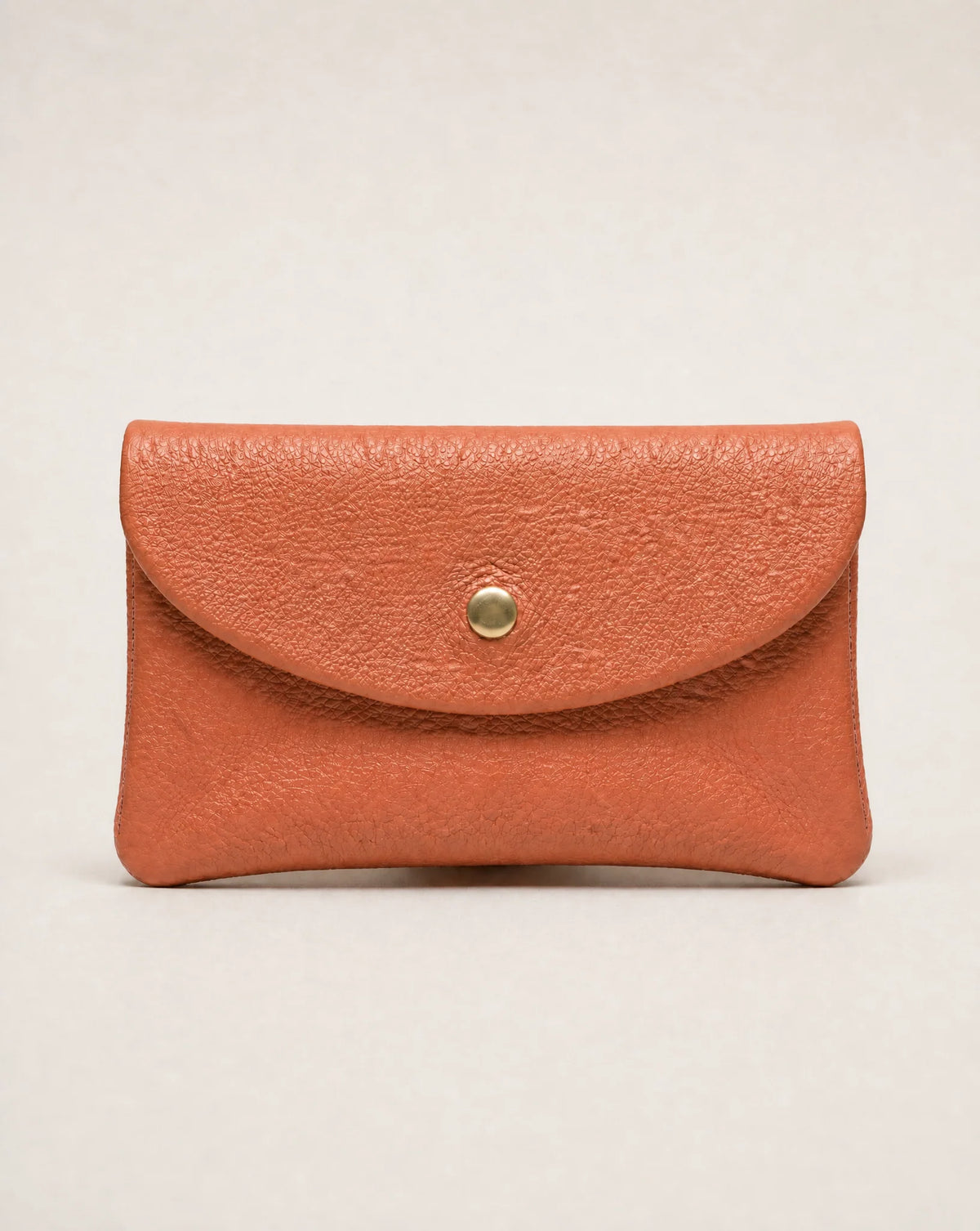 Leather Small Wallet in PAPAYA