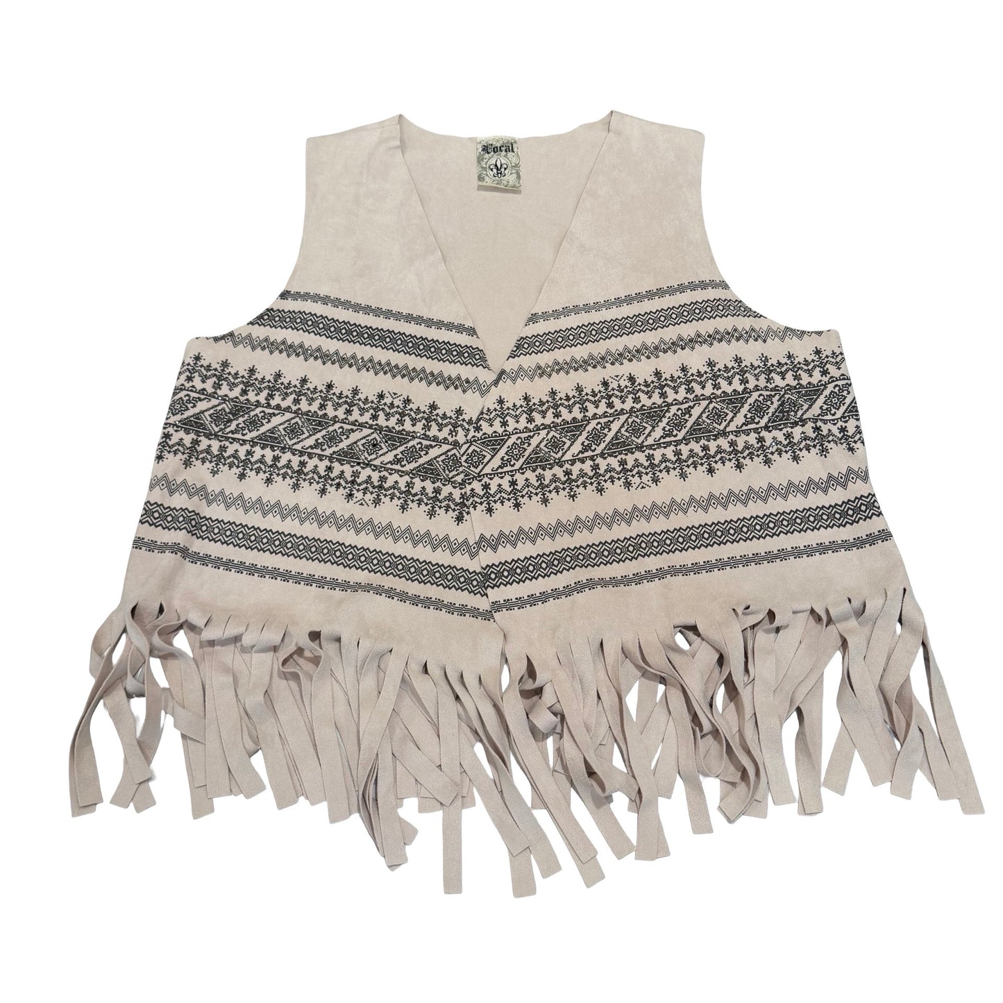 Faux Leather Fringe Bohemian Western Vest
