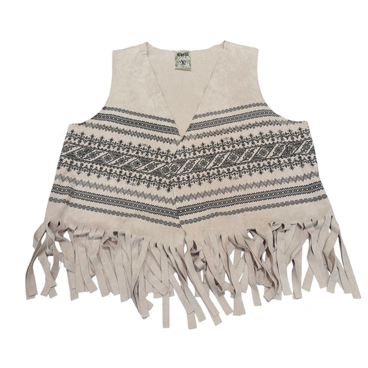 Faux Leather Fringe Bohemian Western Vest