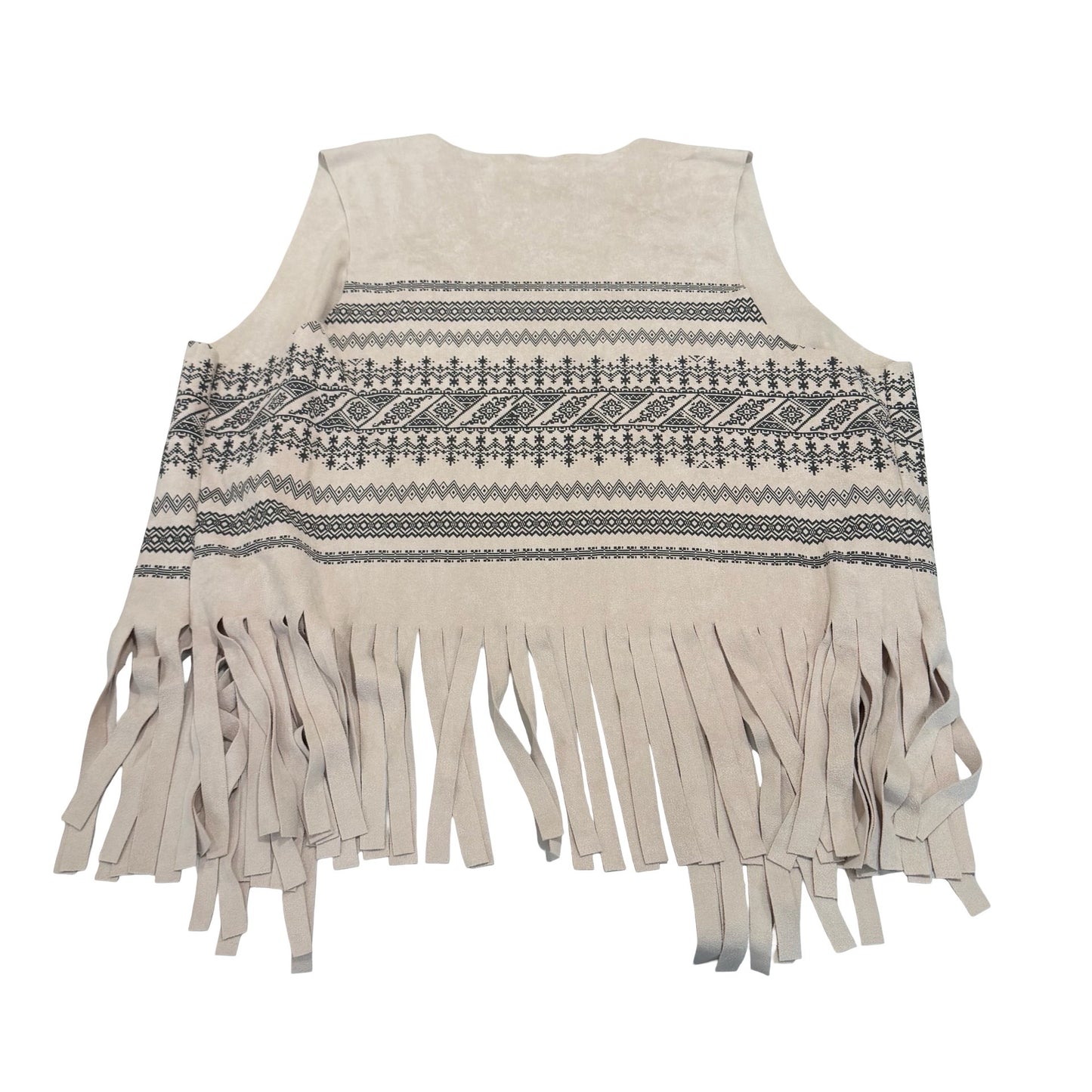 Faux Leather Fringe Bohemian Western Vest