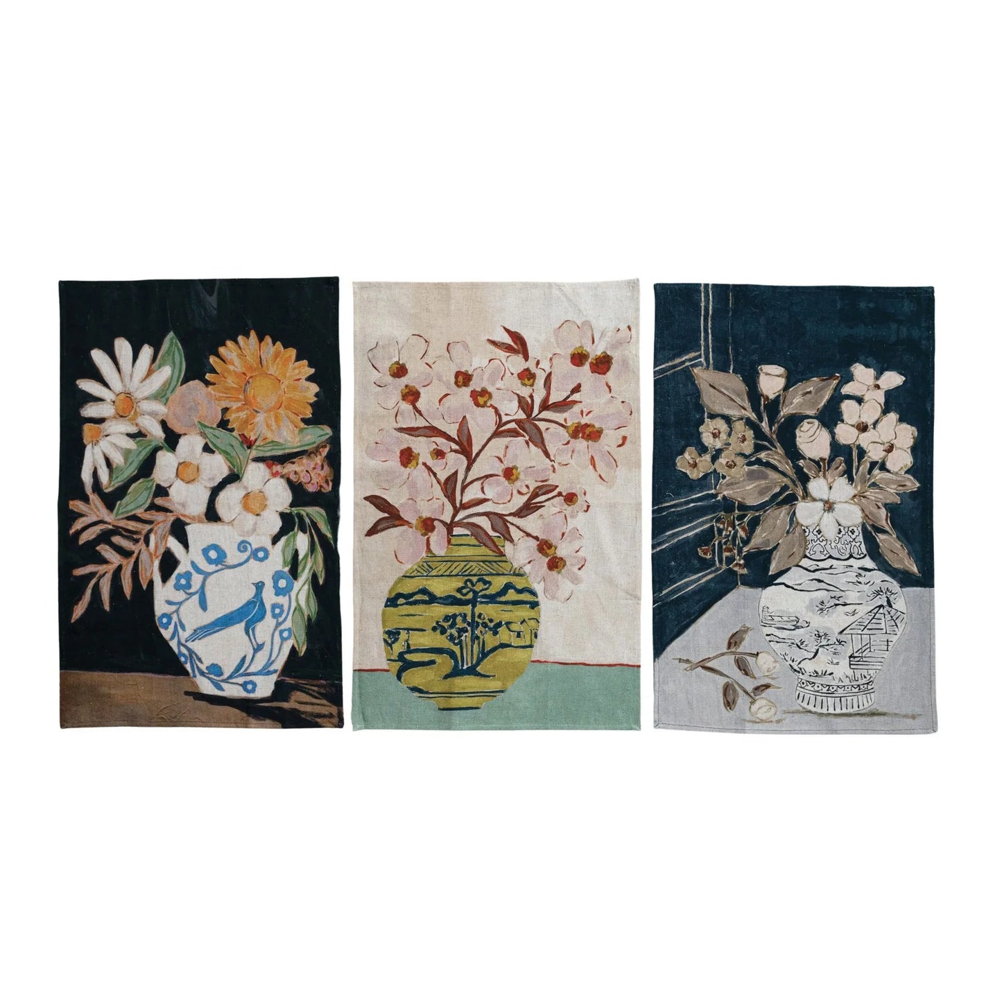 COTTON & LINEN TEA TOWELS, EACH