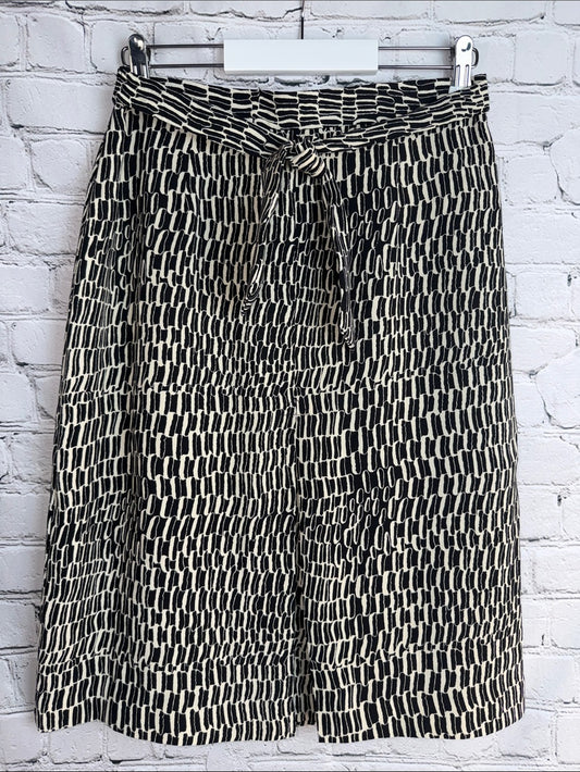 VINTAGE OSCAR MAXX Geometric Tie Waist A-Line Skirt 10
